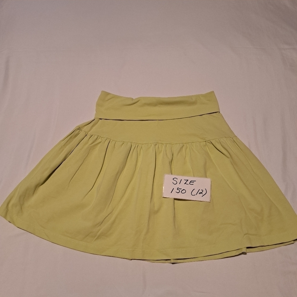 Hanna Andersson girls green size 150 or 12 skirt
